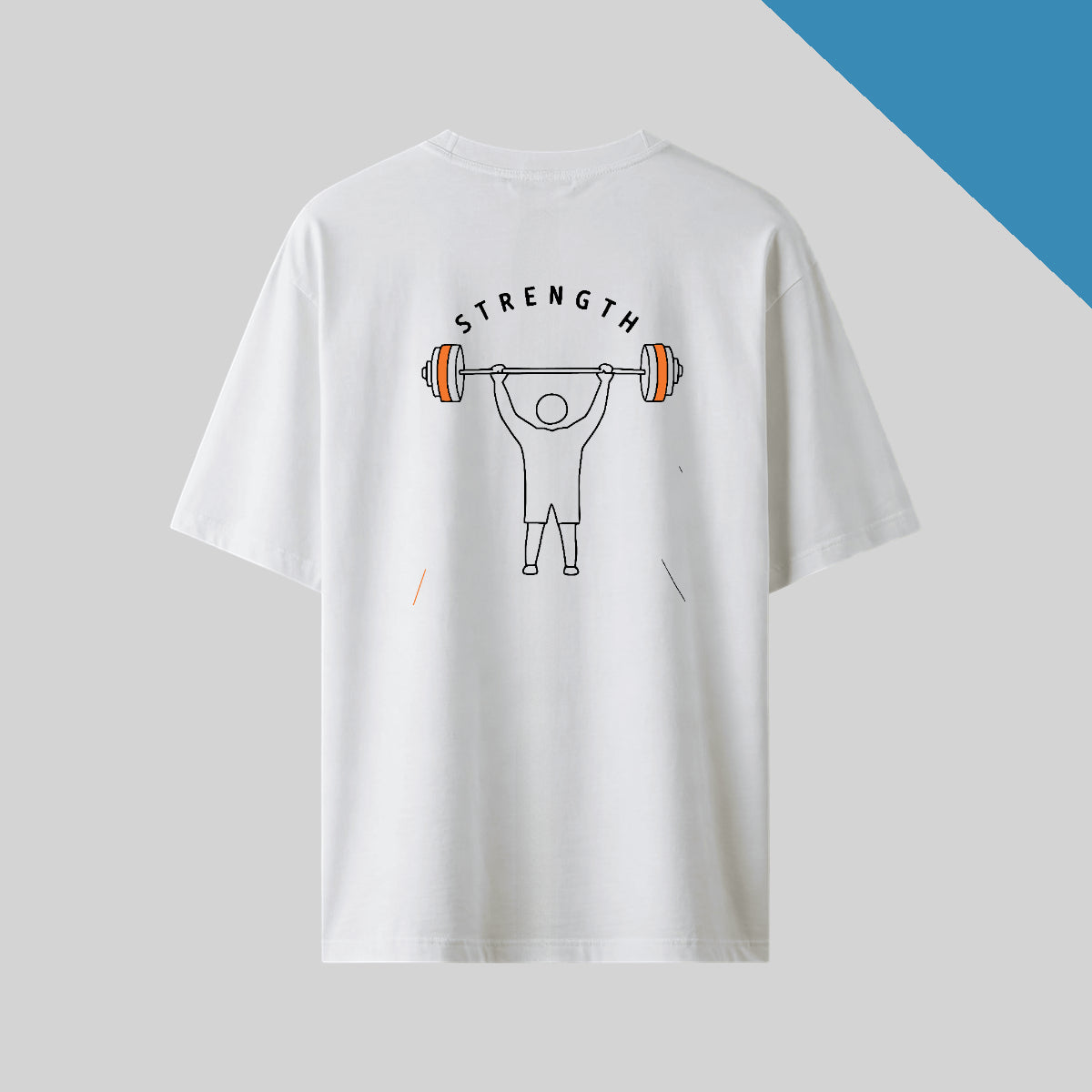 Core Force back print Oversized T-Shirt in white color