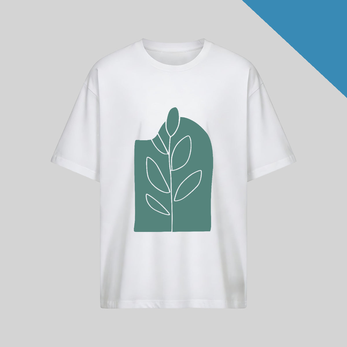 Soft Bloom Oversized T-Shirt in white color