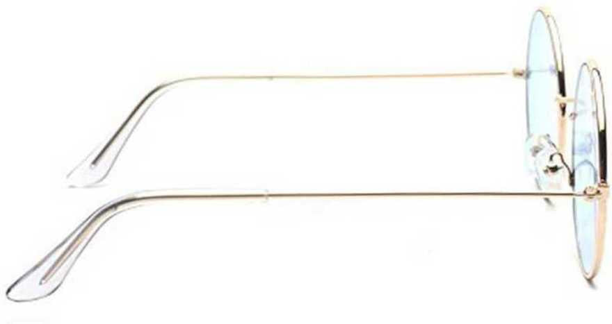 Unisex Blue Round Sunglass