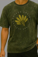 Aura-grain Acid Wash Oversized T Shirt