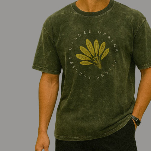 Aura-grain Acid Wash Oversized T Shirt