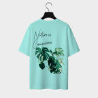 Back side of Eco-form classic Oversized T-Shirt in mint color