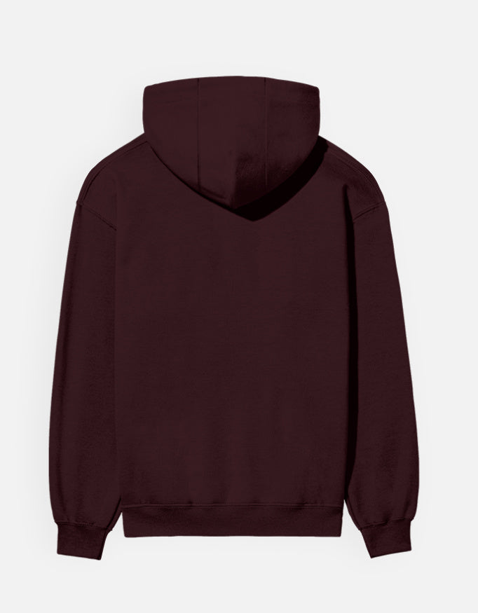 Maroon hoodie on a white background
