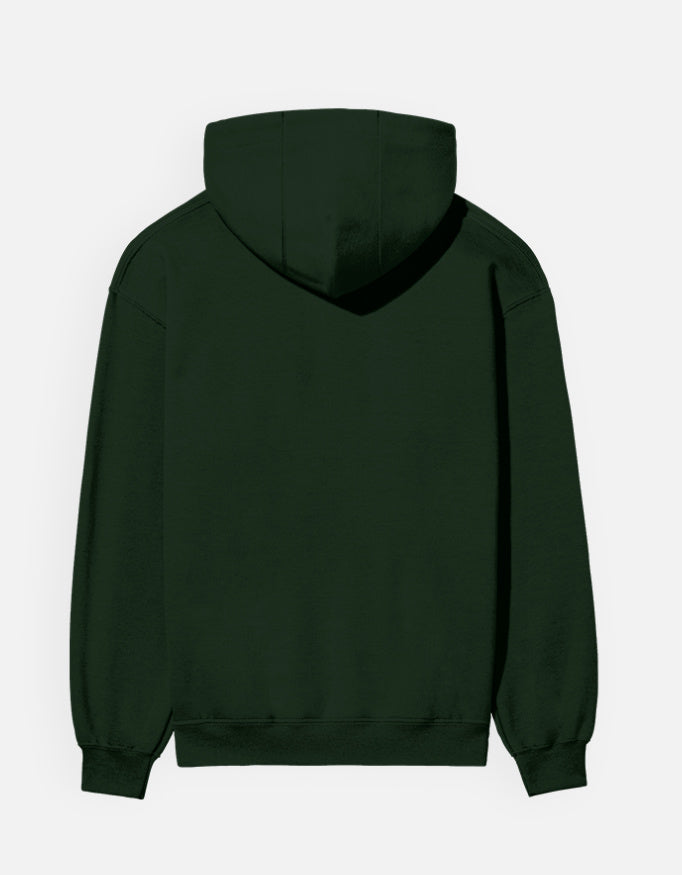Dark green hoodie on a white background