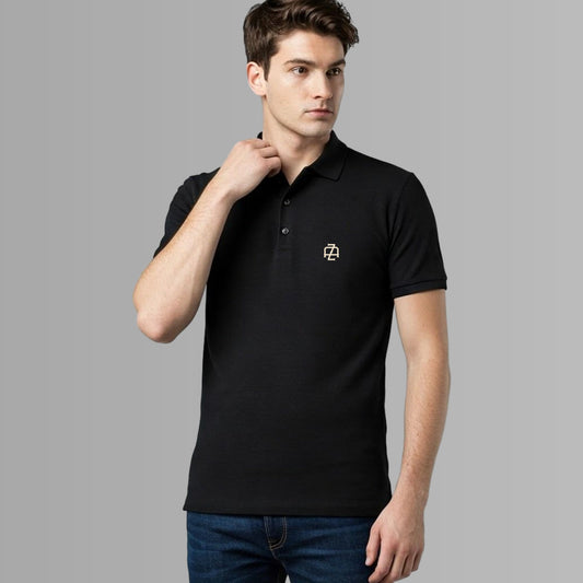 Signature Crest Polo t-shirt in Black Color