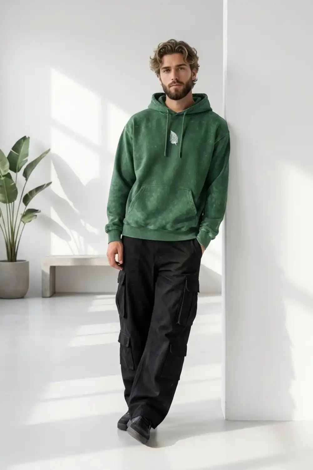 Sprig Acid wash hoodie