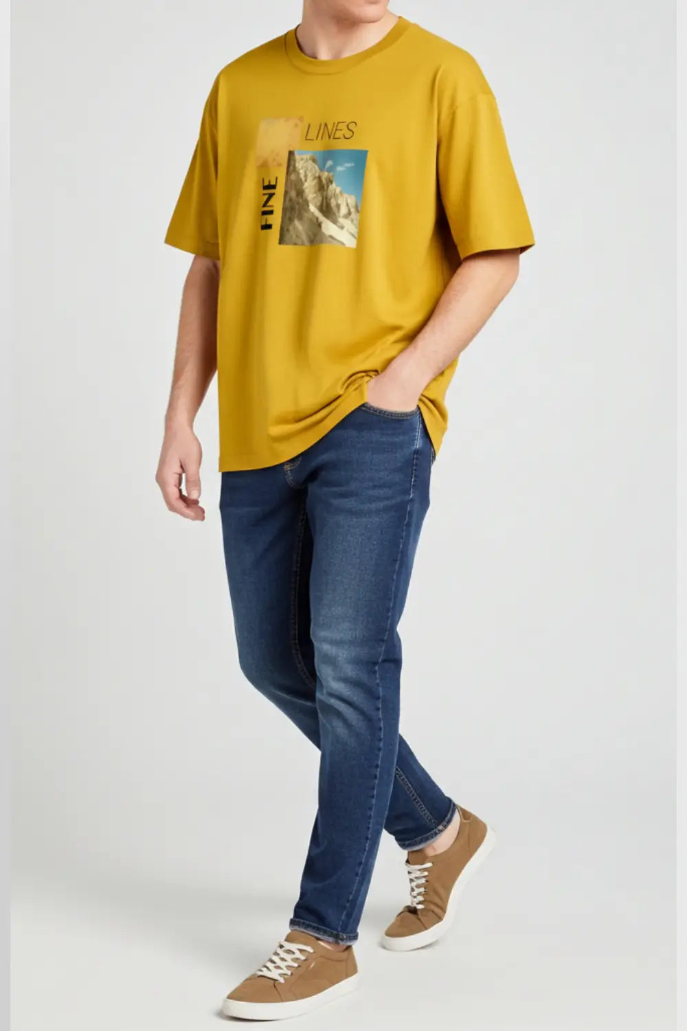 Linear Flow Oversized T-Shirt