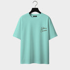 Front side of Eco-form classic Oversized T-Shirt in mint color