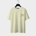 Front side of Eco-form classic Oversized T-Shirt in off-white color