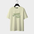 Front view of Wavey-vibes Classic Oversized t-shirt in Off-white color.