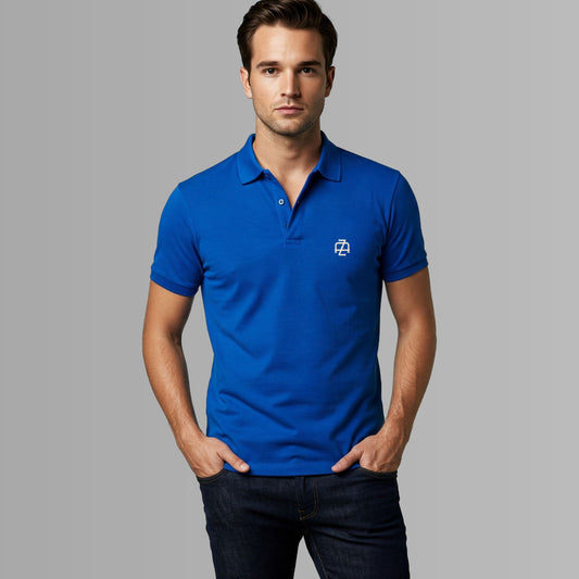 Signature Crest Polo t-shirt in Royal blue Color