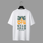 Back view of Out-zone Classic Oversized T-Shirt in White color.