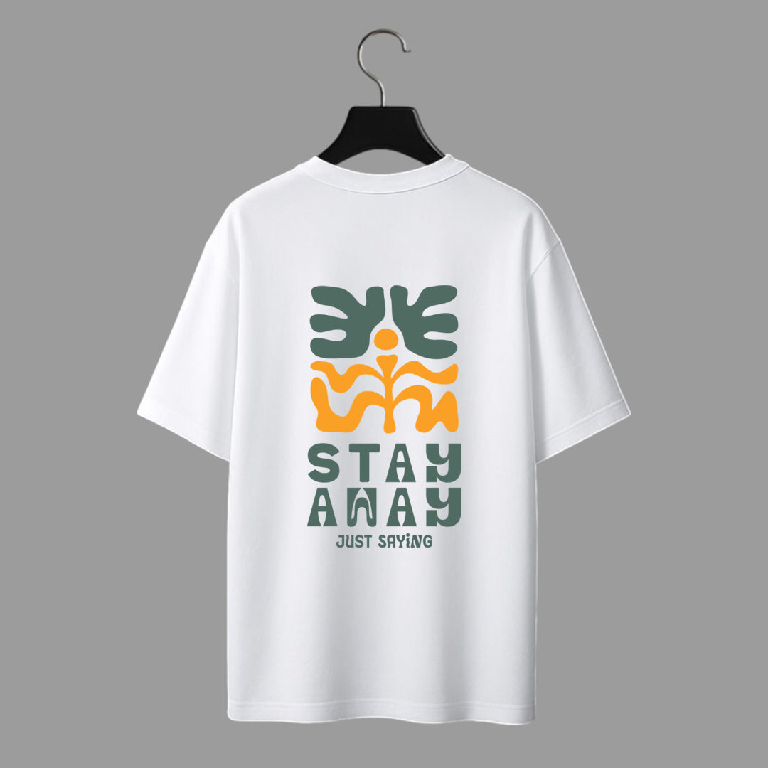 Back view of Out-zone Classic Oversized T-Shirt in White color.