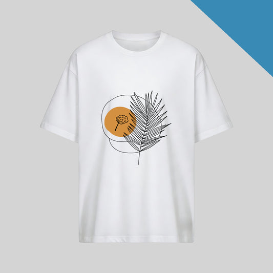 Fallen & Fierce Oversized T-Shirt in white color
