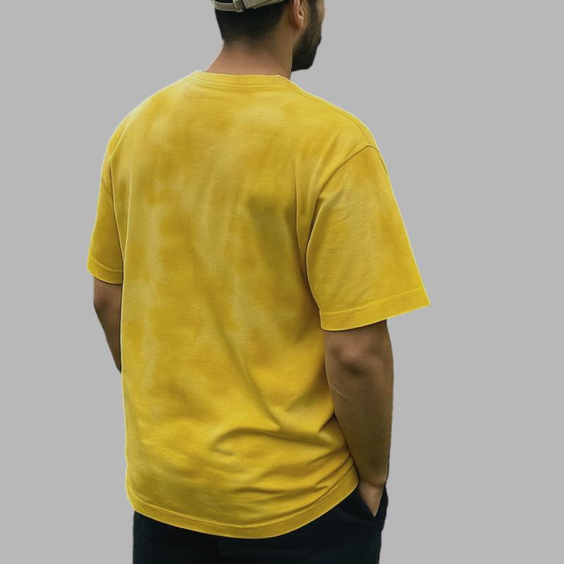 Yellow Classic Tie Dye Oversized T-Shirt