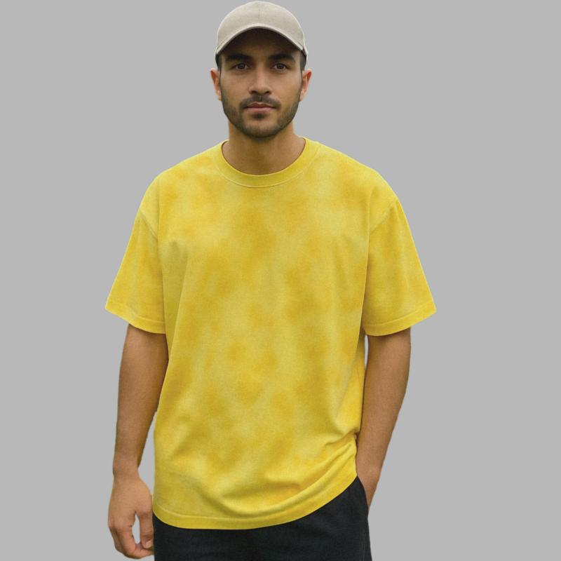Yellow Classic Tie Dye Oversized T-Shirt