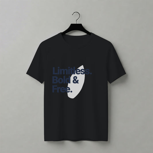 Black Limit Less – Graphic T-shirt in black color