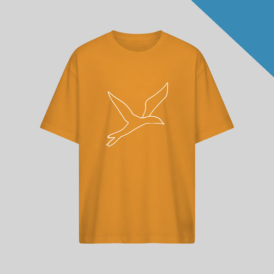 Vertical Intent Oversized T-Shirt in golden yellow color