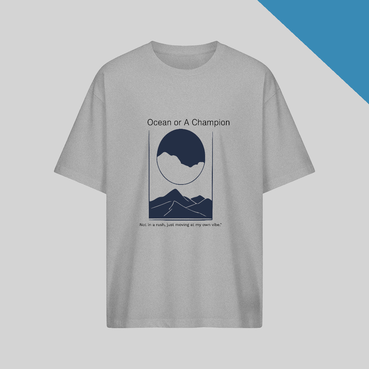 Deep Current Oversized T-Shirt in grey color
