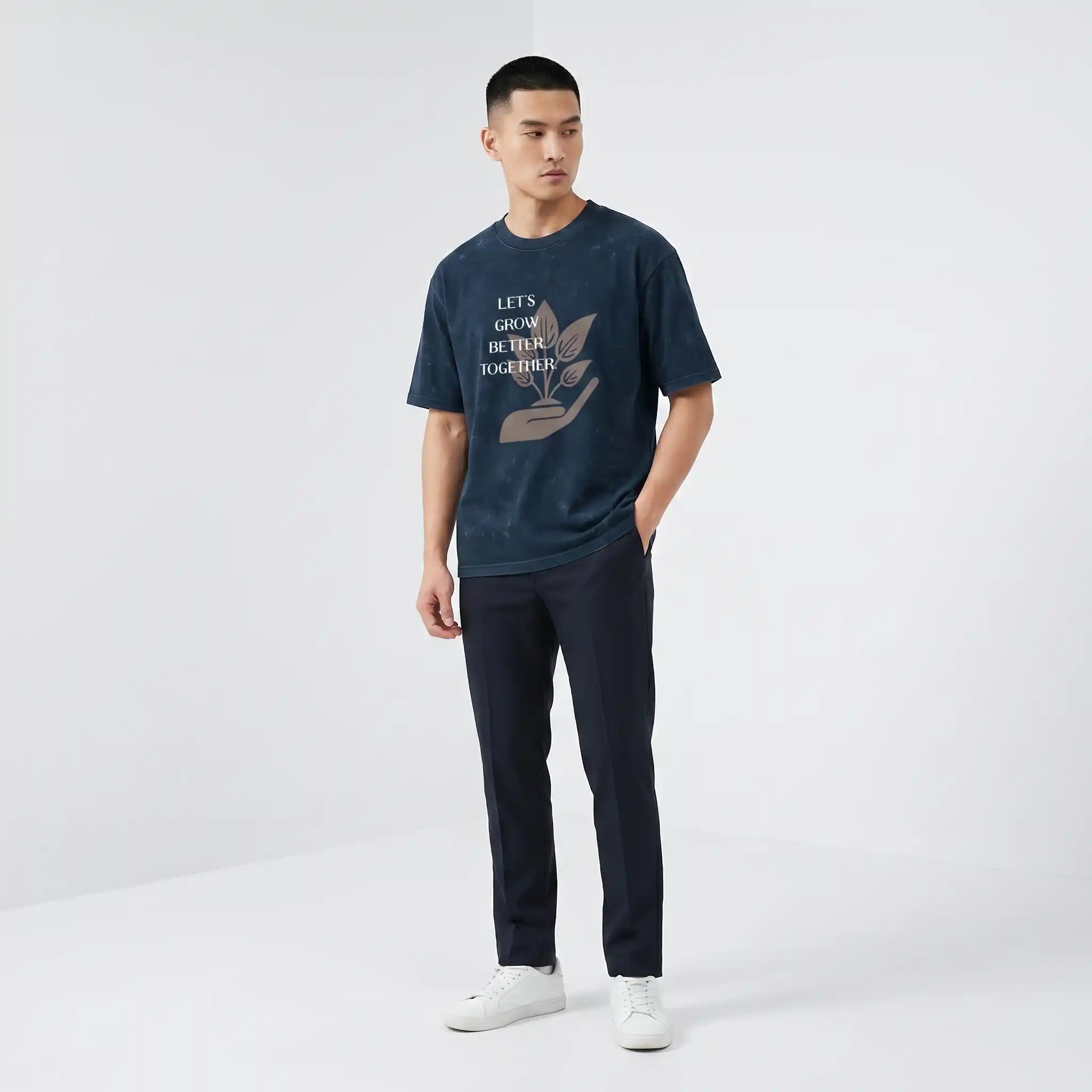 RiseHold Acid Wash Oversized Tee