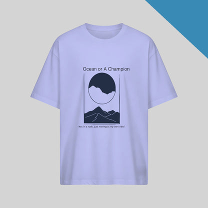 Deep Current Oversized T-Shirt in lavender color