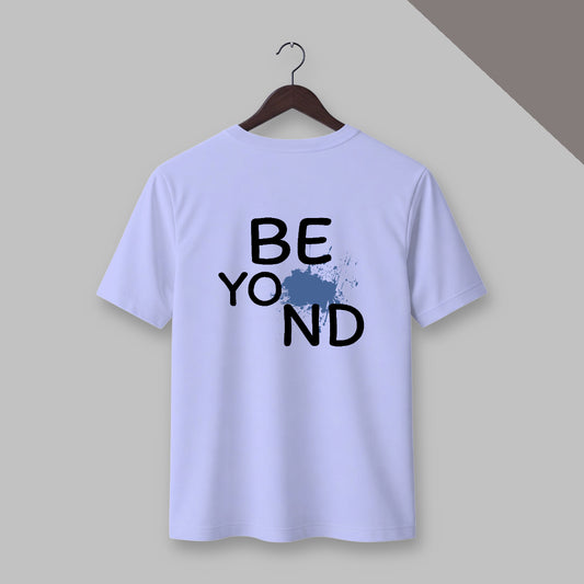 Beyond back print T-shirt in Lavender color