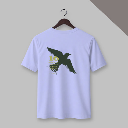 Classic Back print T-shirt in Lavender Color