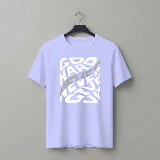 Go Hard, Never Give Up – Classic T-Shirt in Lavender