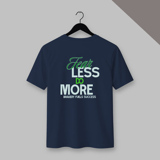 Fear Less, Do More – Back print T-Shirt
in navy blue color