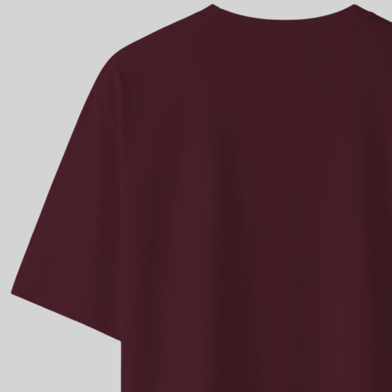 Maroon Deliberate Impact - Oversized T-Shirt