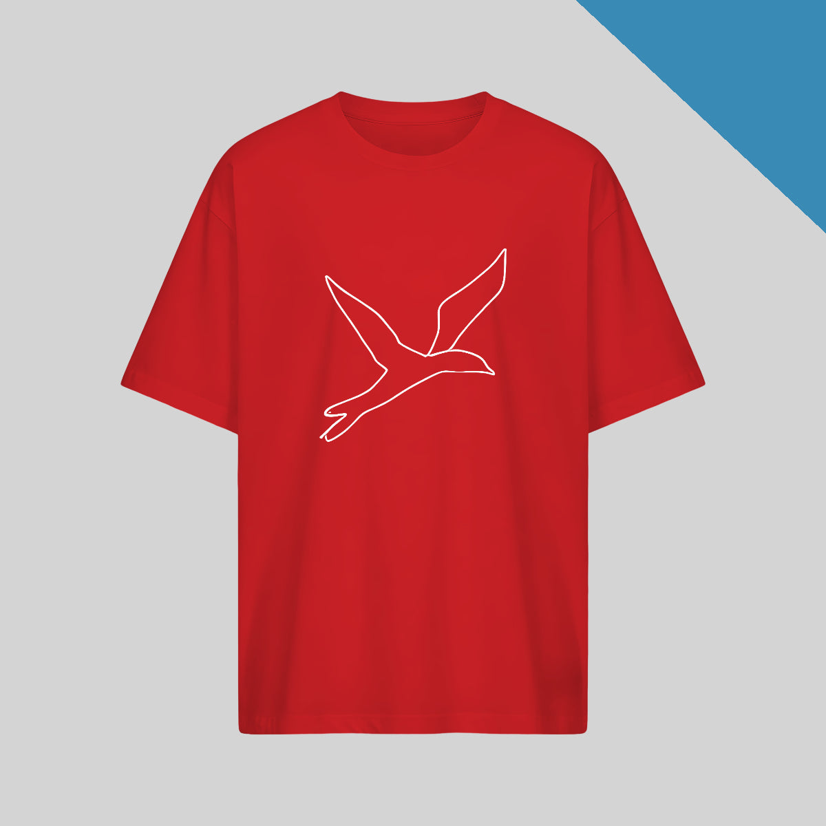 Vertical Intent Oversized T-Shirt in red color