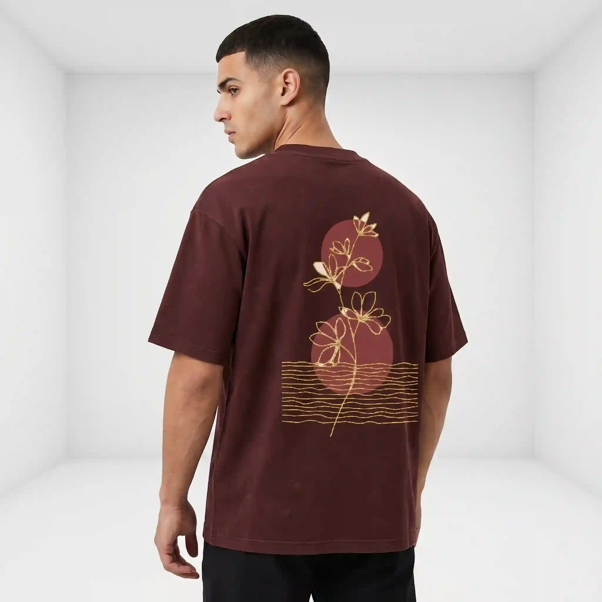 TideMaroon Acid Wash Oversized T Shirt