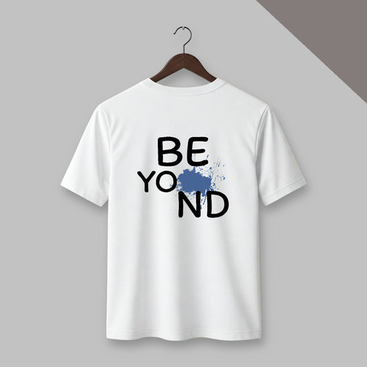 Beyond back print T-shirt in White color